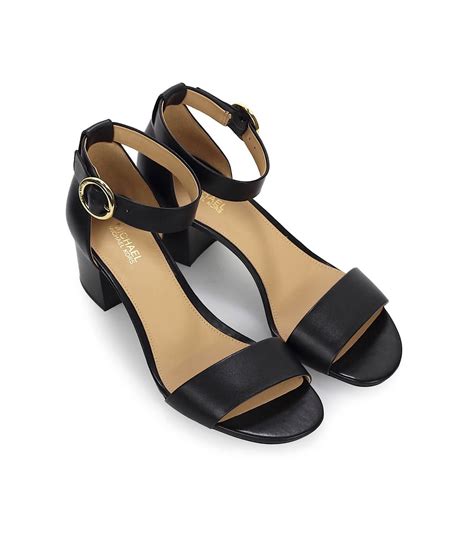 michael kors lena sandal black|Michael Kors black heels sandals.